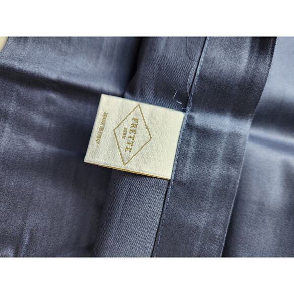 New Frette 2 Pc Set Porto Cotton King Shams Navy Sham Embroidery #02 - Picture 7 of 14